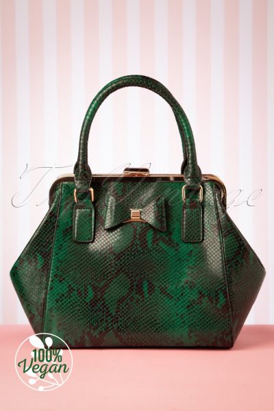 40s Molly Snake Bag in Green