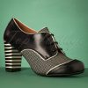 60s Listas Mad Cebra Leather Booties in Black