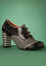 60s Listas Mad Cebra Leather Booties in Black