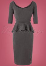 Ava Collaboration ~ 50s Ava Pencil Dress in Grey