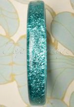 TopVintage Exclusive ~ 20s Fedora Midi Glitter Bangle in Teal