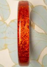 TopVintage Exclusive ~ 20s Fedora Midi Glitter Bangle in Amber Red