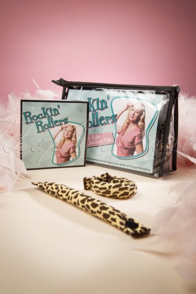 Vintage Hairstyling: Rockin' Rollers Soft Leopard Print Hair Roller and Hairstyle Filler