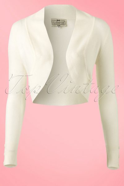 50s Jean Knitted Bolero in Ivory