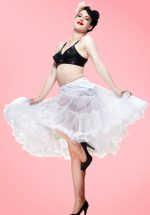 50s Retro Chiffon Petticoat in White