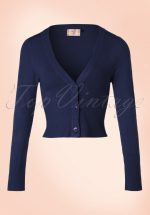 50s Lets Go Dancing Cardigan in Night Blue