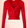 50s Lets Go Dancing Cardigan in Lipstick Red