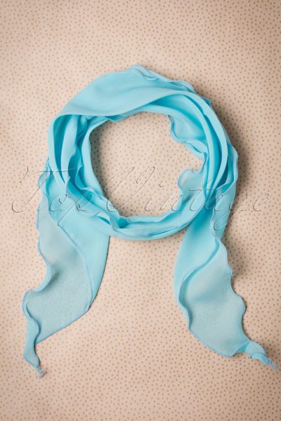 50s Chiffon Scarf in Sky Blue