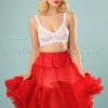 50s Retro Short Petticoat Chiffon in Red