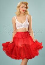50s Retro Short Petticoat Chiffon in Red