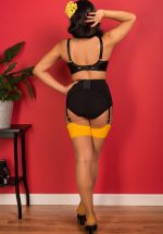 40s Retro Seamed Stockings in Mustard Yellow