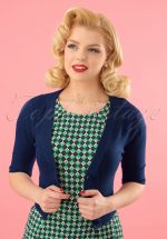 50s Overload Cardigan in Night Blue