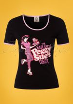 50s Fabulous Peggy Sue's Diner T-Shirt in Black