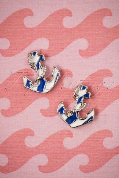 50s Anchor Earstuds in Silver