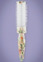 Round Floral Blow Dry Hair Brush in Ivory