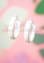60s Larissa Hoop Earrings in White