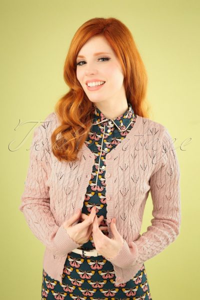 60s Claudia Cardigan in Blush