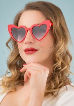 50s Love Is In The Air Sunglasses in Red