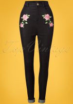 50s Becca Rose Jeans in Black