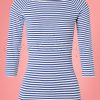 50s Frou Frou Striped T-Shirt in Navy and White