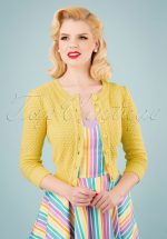 50s Jennie Cardigan in Baby Yellow