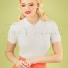 50s Wendy Knitted Top in Ivory