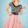 50s Kitty Cat Swing Skirt in Light Pink