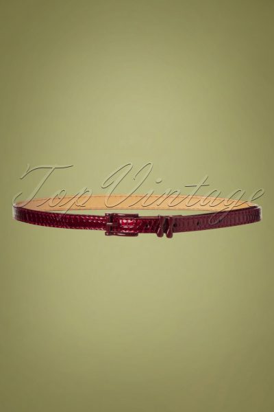 50s Lizzard Belt in Burgundy