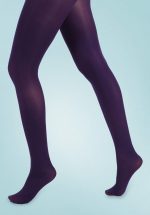 60s Opaque Tights in Purple