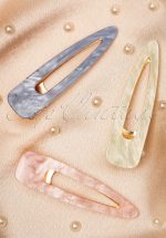 Marble Hairclips in Pastel