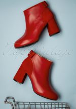 60s Eileen On The Scene Booties in Burned Red