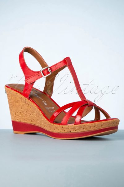 60s Wendy Wedges in Red