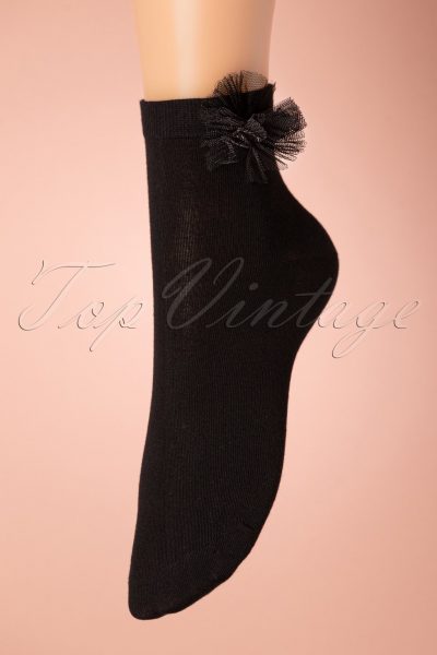 50s Iris Socks in Black