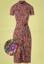 60s Rosie Slim Fit Bahama Dress in Apple Pink