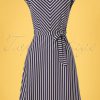 60s Grace Breton Stripe Dress in Blue