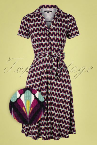 60s Sheeva Namaste Dress in Vivid Purple