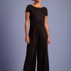 60s Sally Ecovero Classic Jumpsuit in Black