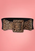 50s Leah Cinch Stretch Belt in Leopard