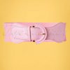 50s Maxine Cinch Stretch Belt in Pink