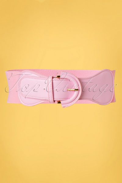 50s Maxine Cinch Stretch Belt in Pink