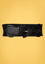 50s Maxine Cinch Stretch Belt in Black