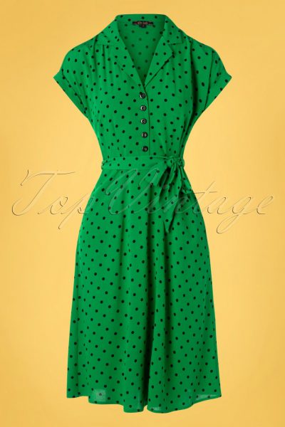 40s Darcy Pablo Dress in Very Green