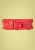50s Maxine Cinch Stretch Belt in Red
