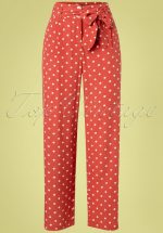 40s Ava Pablo Straight Pants in Apple Pink