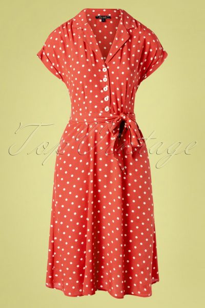 40s Darcy Pablo Dress in Apple Pink