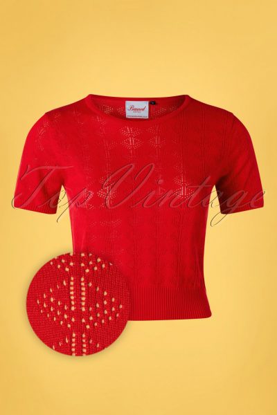 50s Nautical Jumper in Lipstick Red