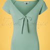 50s Bow Wow Top in Duck Egg