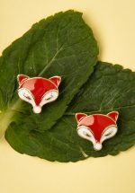 50s Foxy Stud Earrings in Red