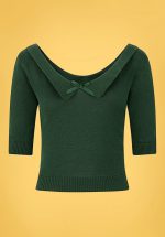 50s Babette Jumper in Forest Green