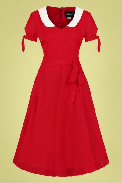 50s Mirella Swing Dress in Red